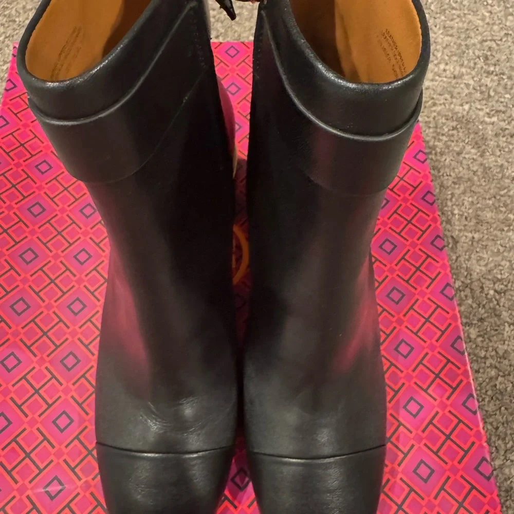Tory Burch Sleek Black Ankle Booties - Picture 4 of 8